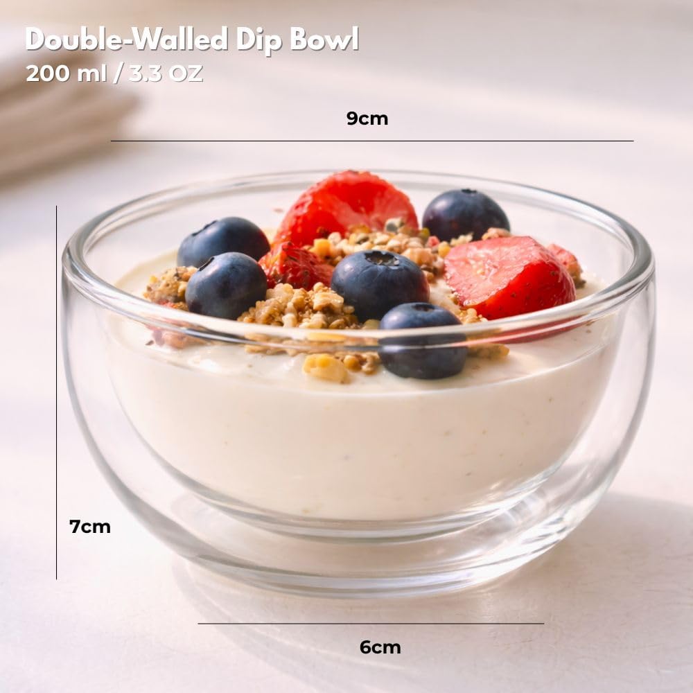 1CHASE 200ML Double Wall Dip Bowls Set of 2