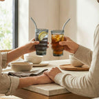 Smoky Grey Borosilicate Glass Tumbler Set 450ML,Set of 4