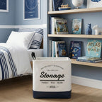Foldable Square Laundry Basket with Leather Base – 40L