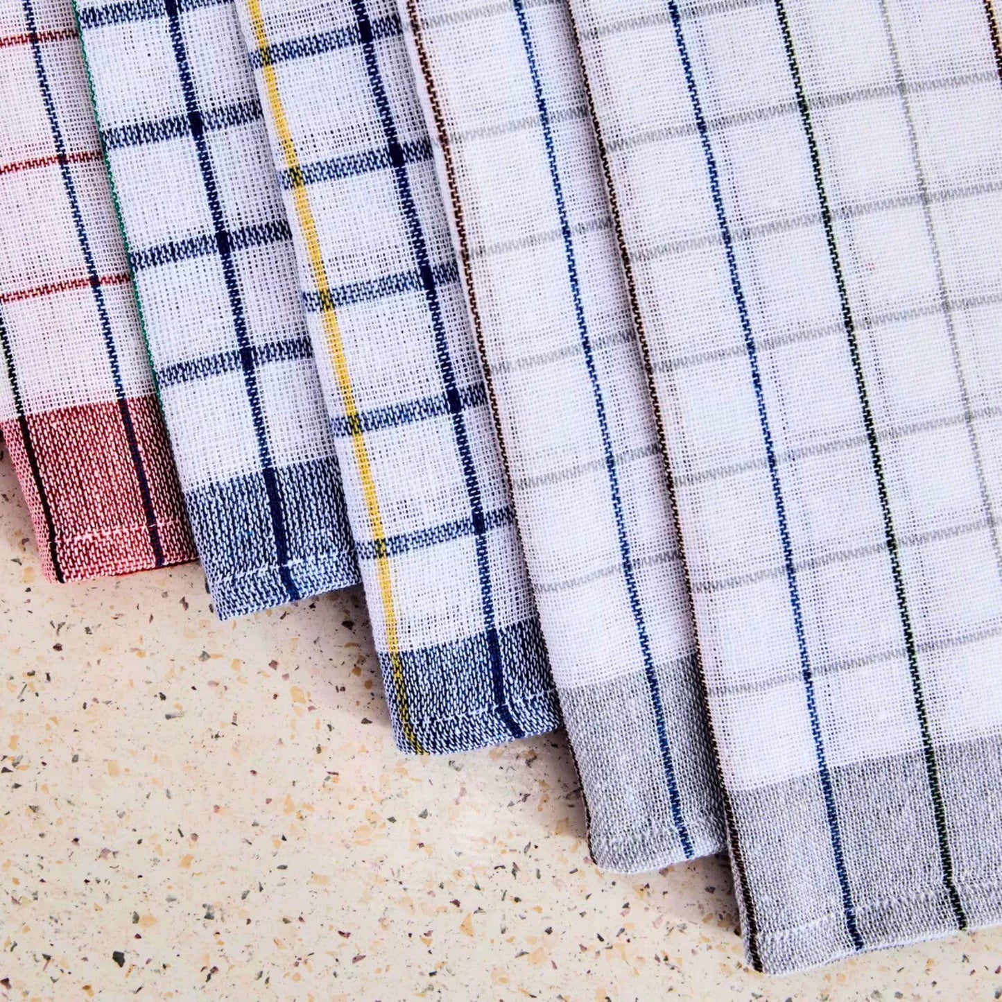 Polycotton Waffle Kitchen Towels 45x65 cm – 12 Pack Absorbent, Quick-Drying Dish Towels for Home, Cooking, Cleaning & Drying