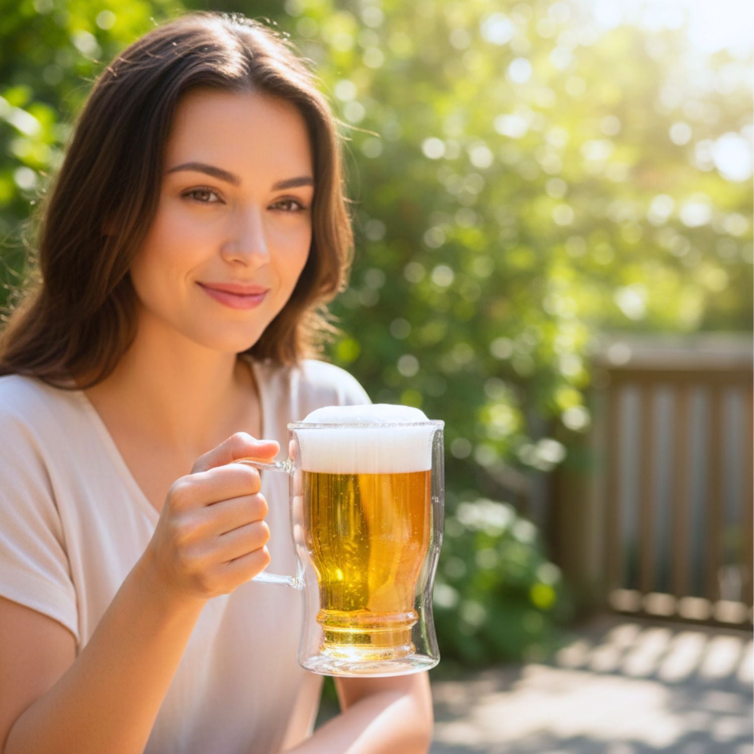 Beer Glass Mug Insulated Mug,23 oz/650ml Double Wall Mugs Pub Glass for Cold Drink and Hot Coffee, Insulated Mugs Cup, Borosilicate Glassware Bar Glass Drinking Glasses.