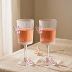 Ribbed Butterfly Wine Glasses – Set of 2