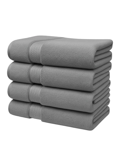 Luxury Cotton Bath Towels Set of 4 – 70x140 cm, 100% Cotton 600 GSM Ultra Soft & Absorbent, Hotel & Spa Quality Large Bathroom Towels