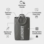 Foldable Waterproof Laundry Basket – 55L Beige