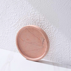 Elegant Pink Natural Round Marble Tray – Luxury Serving Tray for Home Décor, Coffee Tables, & Organizing Essentials