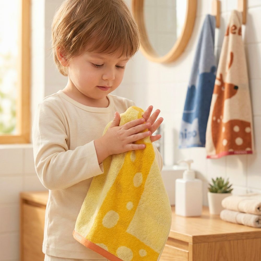 Kids Safari Animal Hand Towel Set – 3 Piece Cotton