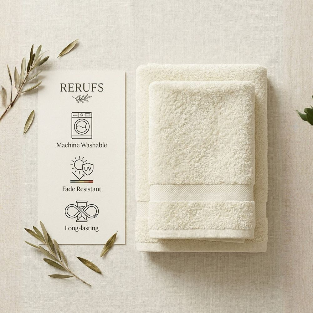 Premium Bath Towels Set of 4 | 100% Cotton 600 GSM | Ultra Soft, Quick Dry – 70x140 cm