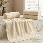 Premium Bath Towels Set of 2 | 100% Cotton 600 GSM | Ultra Soft, Quick Dry – 70x140 cm