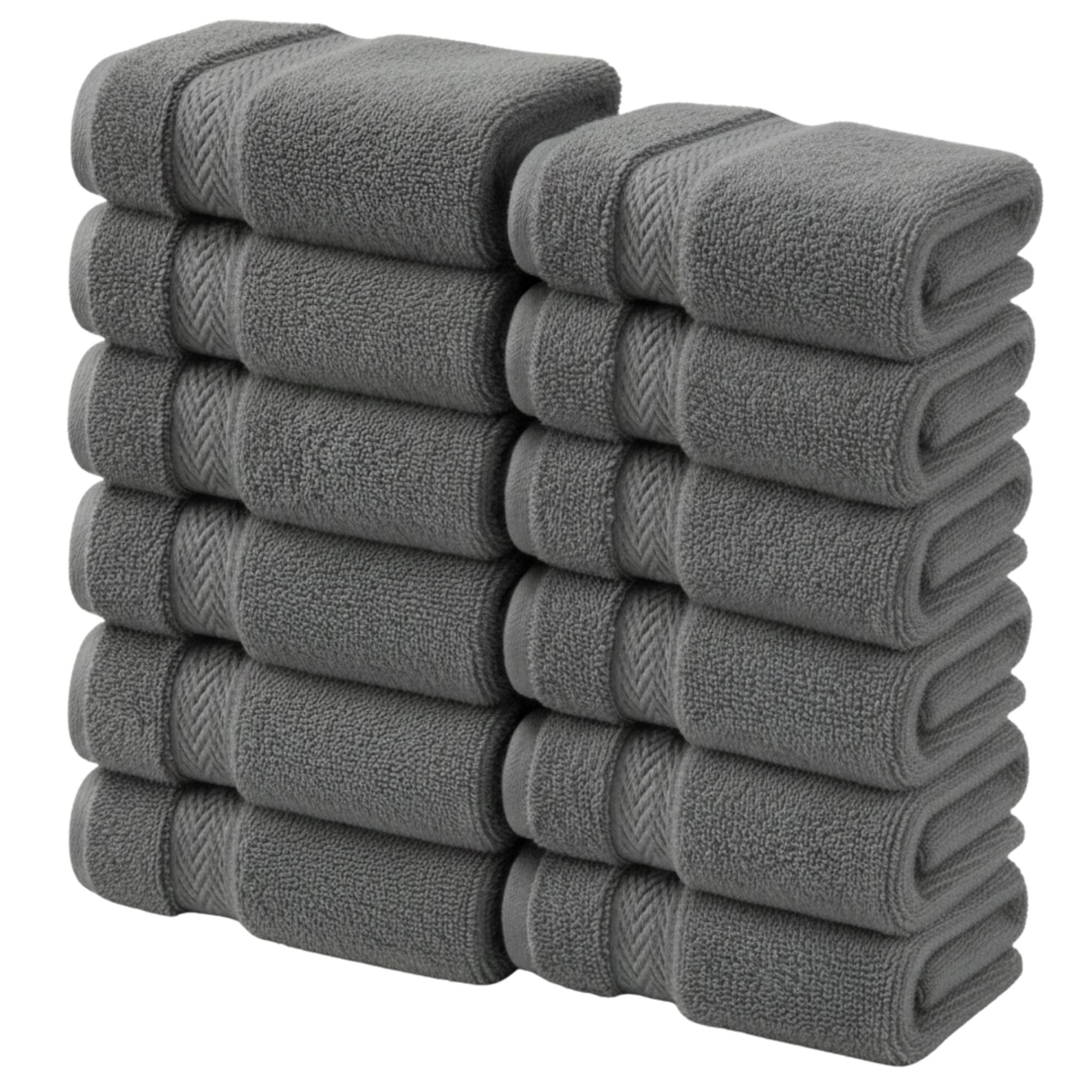 Luxury Cotton Face Towels – Set of 12, 600 GSM