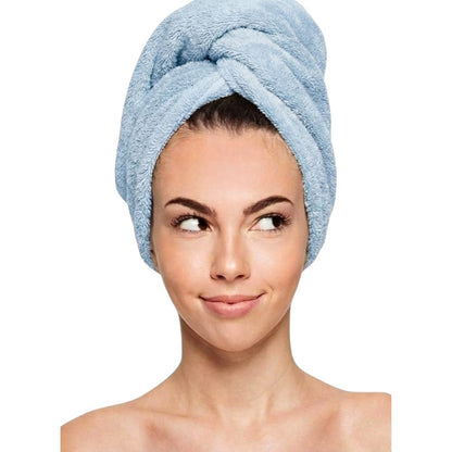 Premium Cotton Hair Towel Wrap – Super Absorbent Terry Turban Towel for Quick Hair Drying & Reduced Frizz