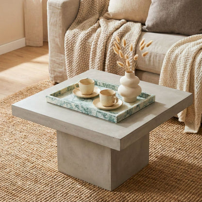 Green Marble Stone Decorative Tray 30x20CM Rectangular Vanity Organizer, Luxury Jewellery & Bathroom Counter Tray, Kitchen & Dining Table Décor