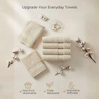 Luxury Cotton Face Towels – Set of 12, 600 GSM