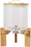 Borosilicate Glass Rice Dispenser with Wooden Stand – 5L