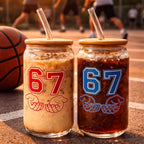 67 Sports Sipper Can Glass – Set of 2, 550ML Borosilicate