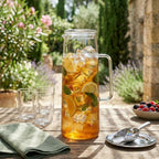 Heat-Resistant Glass Water Jug with Handle & Glass Lid 1500ML