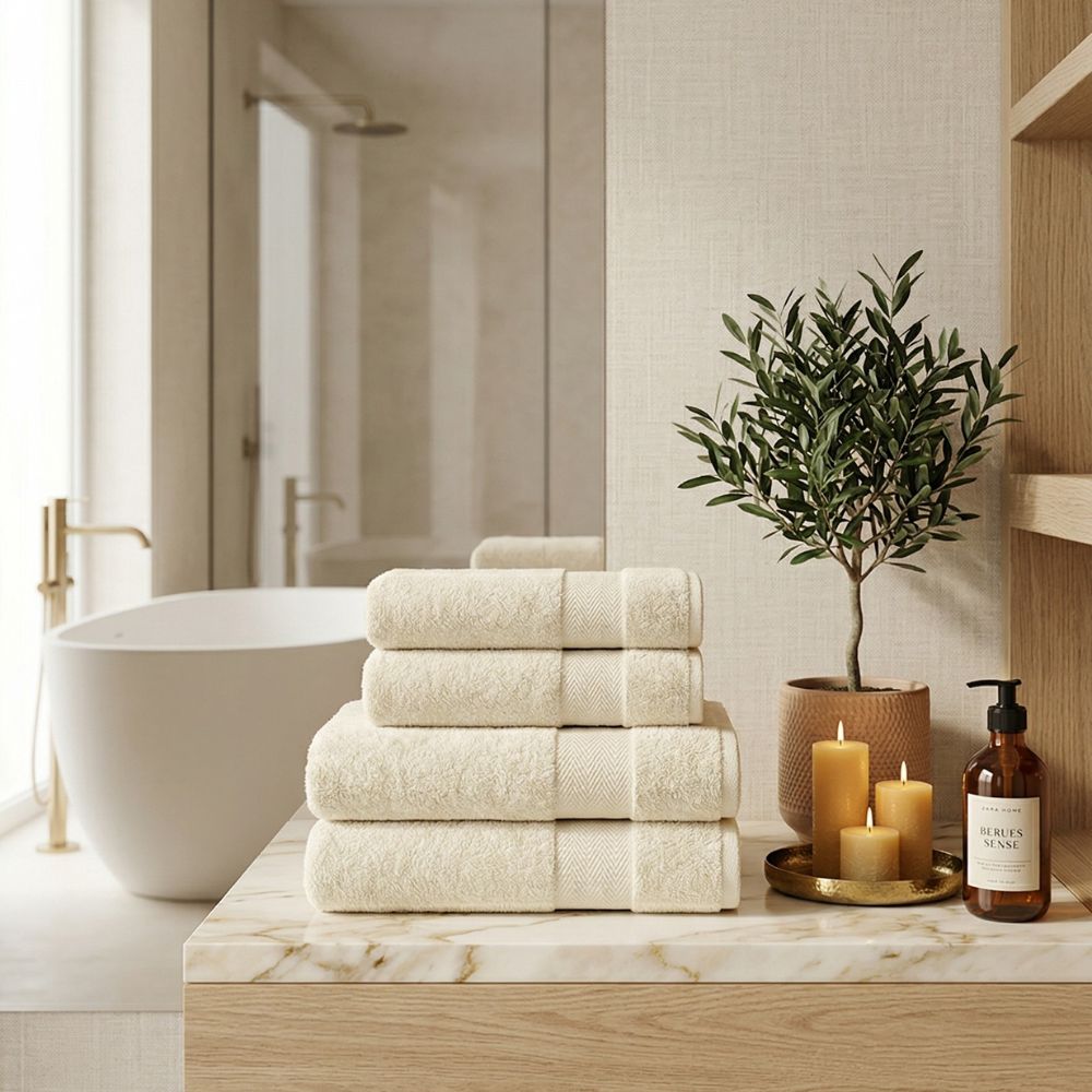 Premium Bath Towels Set of 2 | 100% Cotton 600 GSM | Ultra Soft, Quick Dry – 70x140 cm