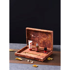 Travertine Burgundy Rectangular Stone Tray – 30x20cm