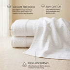 Premium Bath Towels Set of 4 | 100% Cotton 600 GSM | Ultra Soft, Quick Dry – 70x140 cm