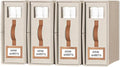Bed Sheet Organizers 4-Pack Foldable Linen Closet Organizer with Clear Window – Beige
