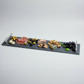 Natural Slate Serving Tray with Silver Handle – 35x15cm