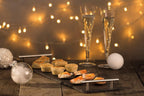 Natural Slate Serving Tray with Silver Handle – 35x15cm