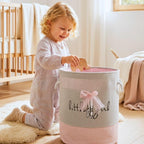 Ballet Bow Kids Foldable Laundry Basket with Handles, 35x45cm