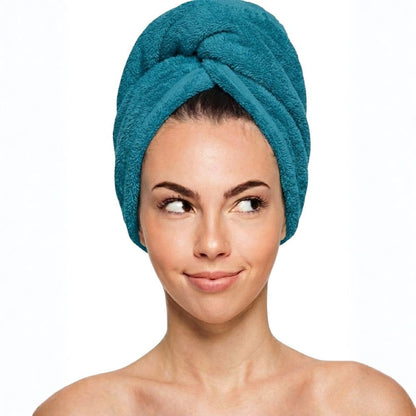 Premium Cotton Hair Towel Wrap – Super Absorbent Terry Turban Towel for Quick Hair Drying & Reduced Frizz