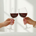 Pink Bow Borosilicate Wine Goblet 350ML