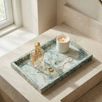 Green Marble Rectangular Decorative Tray – 30x20cm
