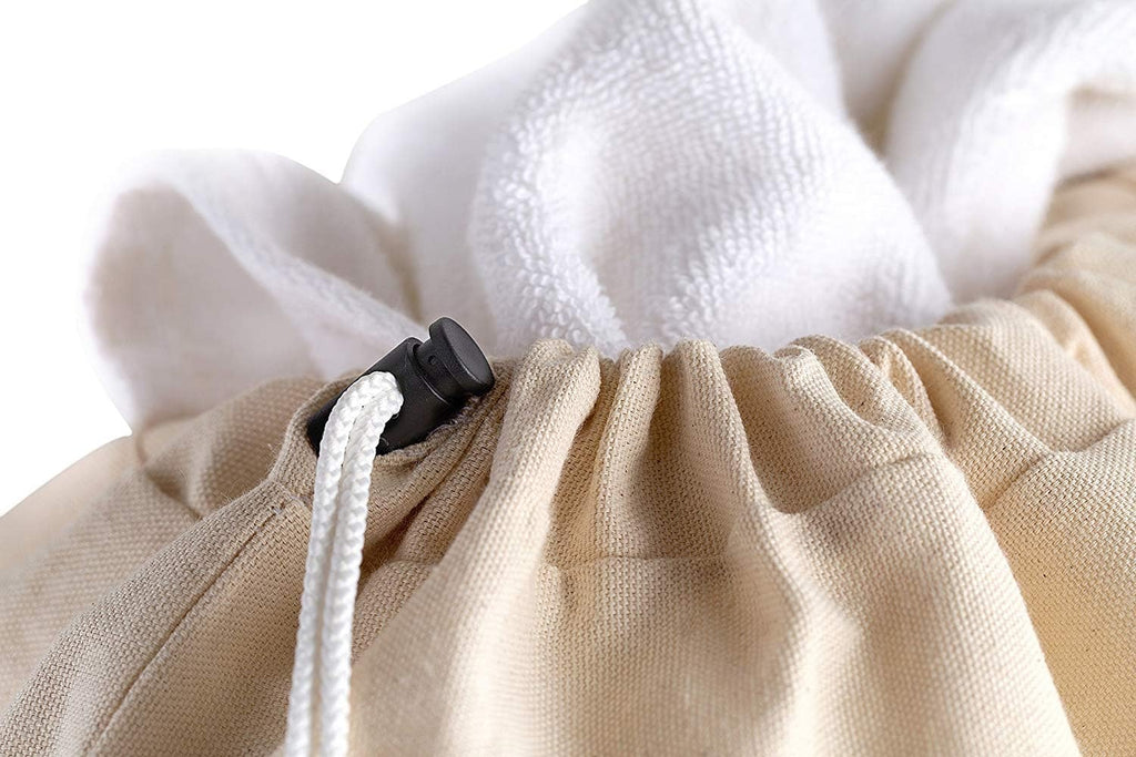 1CHASE Laundry Bags Canvas, The Extra Heavy Duty Washable Laundry Bag with Drawstring, 24X34" Extra Large Cotton Bags Clothes Travel Laundry Bag, Hamper Liner Travel Storage Sack, 60X85CM Pack of 2