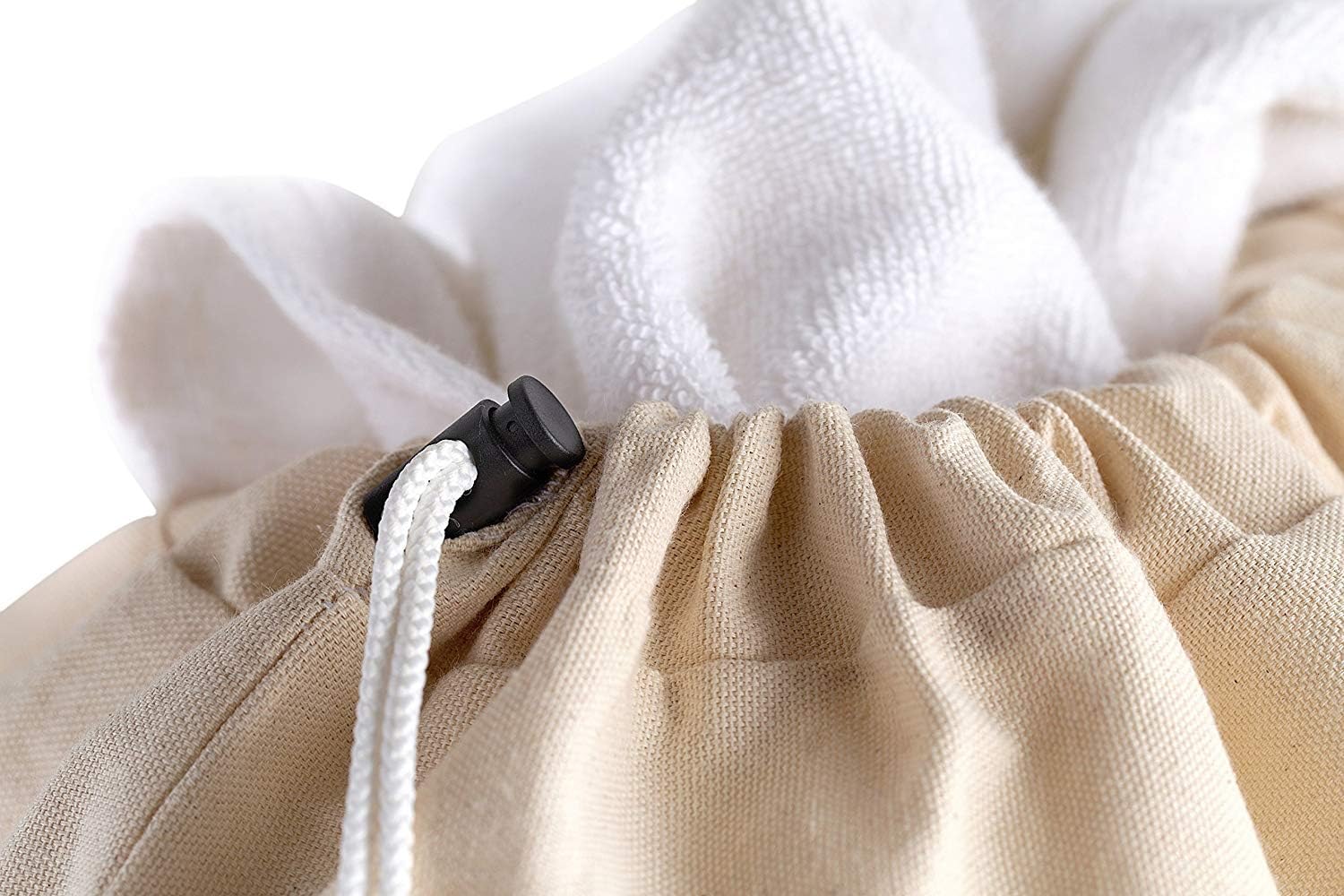 1CHASE Laundry Bags Canvas, The Extra Heavy Duty Washable Laundry Bag with Drawstring, 24X34" Extra Large Cotton Bags Clothes Travel Laundry Bag, Hamper Liner Travel Storage Sack, 60X85CM Pack of 2