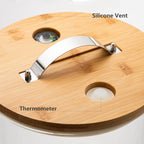 Borosilicate Glass Rice Dispenser with Wooden Stand – 5L