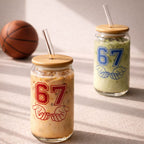 67 Sports Sipper Can Glass – Set of 2, 550ML Borosilicate
