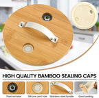 Borosilicate Glass Rice Dispenser with Wooden Stand – 8L