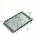 Green Marble Rectangular Decorative Tray – 30x20cm