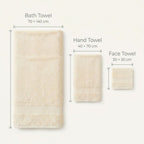 Premium Towel Set 10 Piece | 100% Egyptian Cotton 600 GSM | 2 Bath + 2 Hand + 6 Washcloths