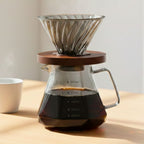 Smoky Grey Pour Over Coffee Maker – 600ML Borosilicate Glass