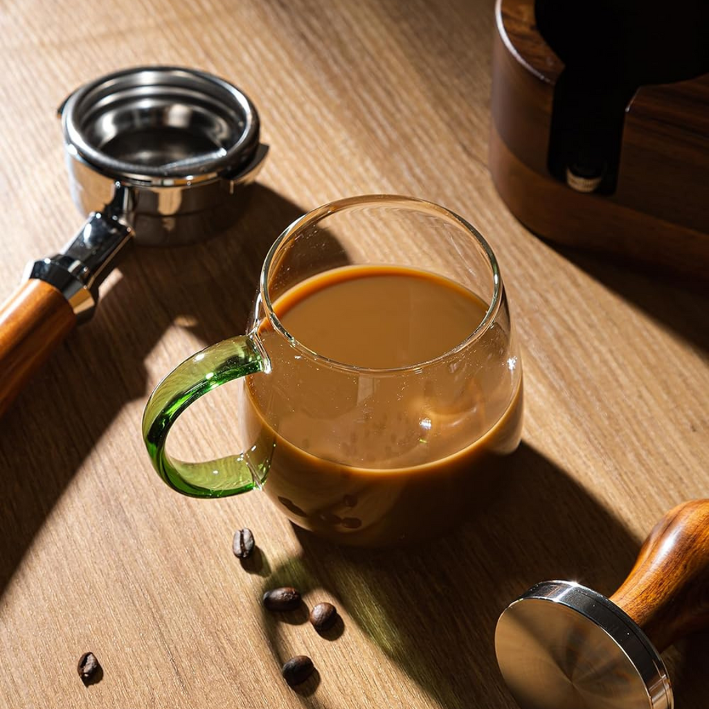 Borosilicate Three-Dimensional Coffee Cup with Handle 300 ML