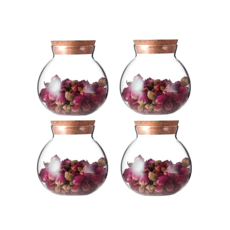 Bình thủy tinh borosilicate có nắp tre kín khí