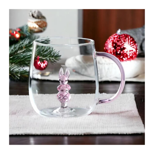 3D Rabbit Borosilicate Coffee Cup with Handle 300ML