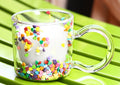 Borosilicate Double Wall Glass Tea, Coffee Cup With Heart & Liquid Sand Decoration 200 ML
