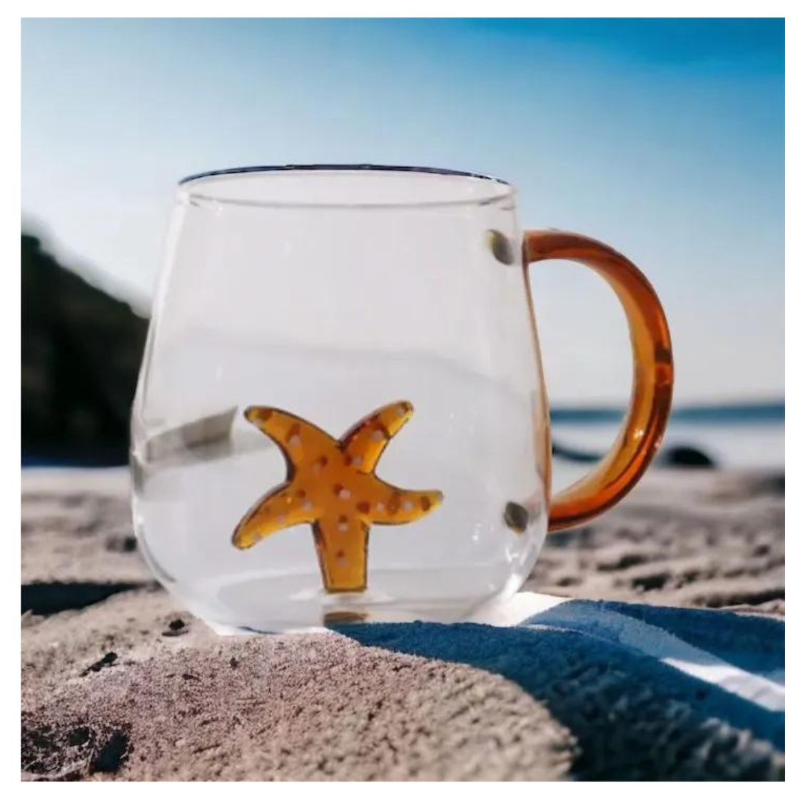 Borosilicate Three-Dimensional Coffee Cup with Handle 300 ML
