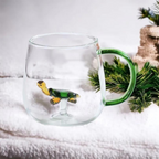 Borosilicate Three-Dimensional Coffee Cup with Handle 300 ML