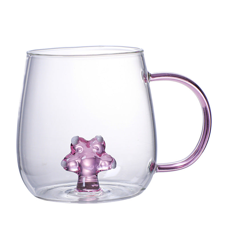 Borosilicate Three-Dimensional Coffee Cup with Handle 300 ML
