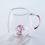 Borosilicate Three-Dimensional Coffee Cup with Handle 300 ML