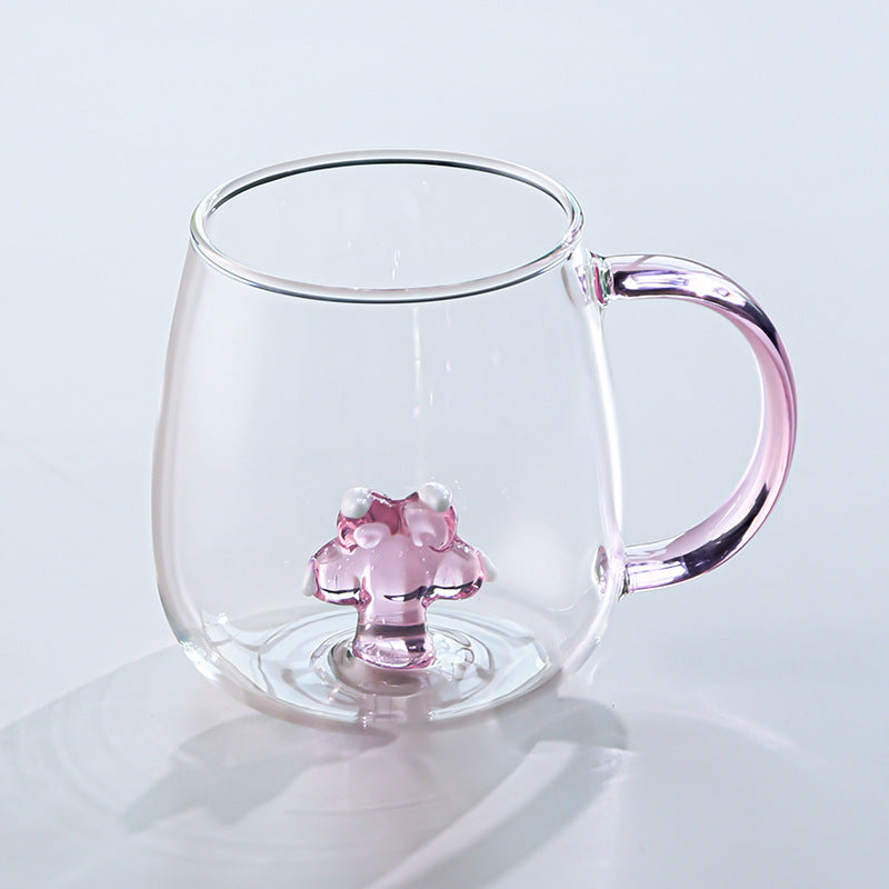 Borosilicate Three-Dimensional Coffee Cup with Handle 300 ML