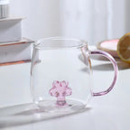 Borosilicate Three-Dimensional Coffee Cup with Handle 300 ML