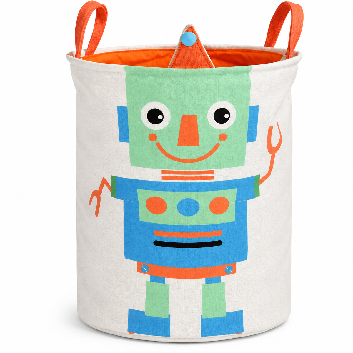 Robot Themed Robo Buddy Kids Laundry Basket 45L (40x35cm)