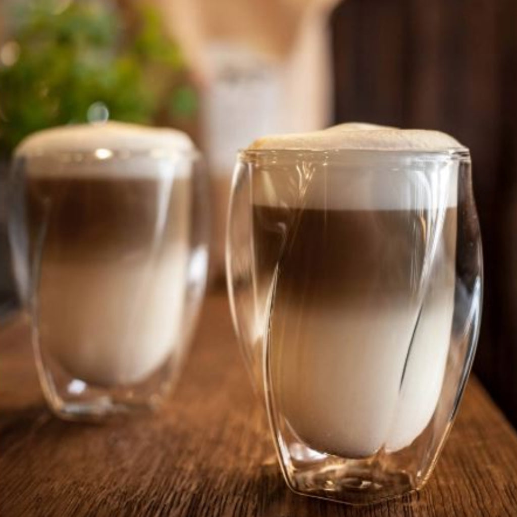 Double Wall Insulated Twist Glass Cups 350 ML (Set of 2)