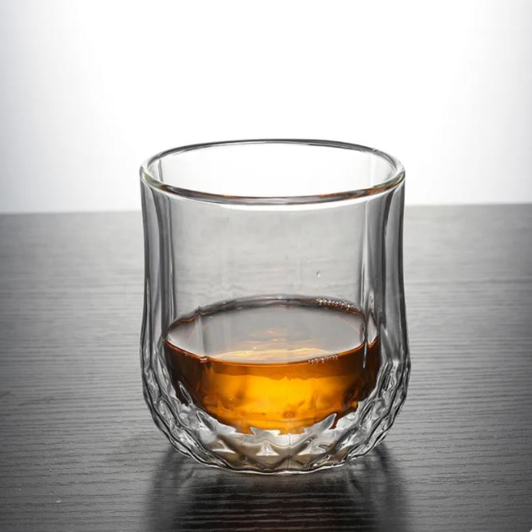Double Wall Insulated Whisky Crystal Glass 250ML (Set of 2)